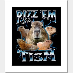 Autism Rizz Em With The Tism Autistic Capybara Posters and Art